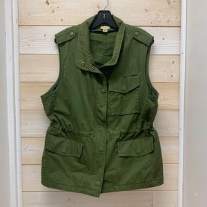 J Crew Utility Vest XL Waist Tie